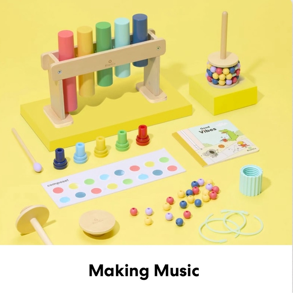 Kiwi Co Colorful Wooden Music Toy Set